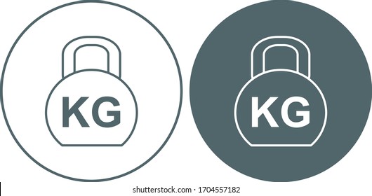 Kilogram weight icon. Vector illustration