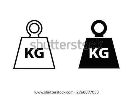 Kilogram Weight Mass Measurement Scale Icons