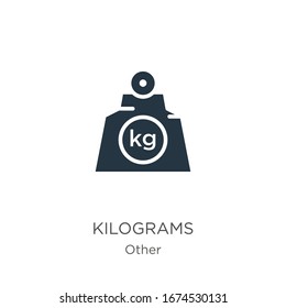Kilograms icon vector. Trendy flat kilograms icon from other collection isolated on white background. Vector illustration can be used for web and mobile graphic design, logo, eps10