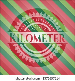 Kilometer christmas badge.