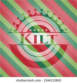 Kilt christmas style badge..