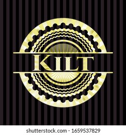 Kilt Gold-Button. Vektorillustration Illustration. Detaillierte Angaben.