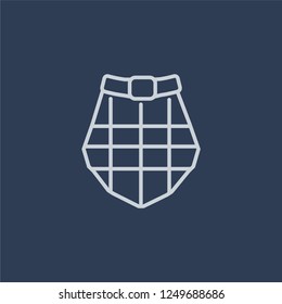 Kilt icon. Kilt linear design concept from Kilt collection. Simple element vector illustration on dark blue background.