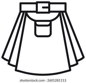 Kilt icon. Trendy Kilt logo concept on white background from Clothes collection.