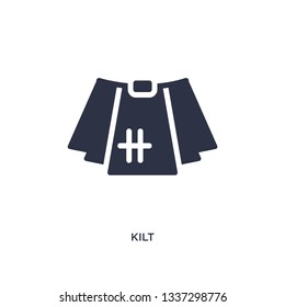 kilt isolated icon. Simple element illustration from clothes concept. kilt editable logo symbol design on white background. Can be use for web and mobile.