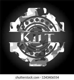 Kilt on grey camo texture