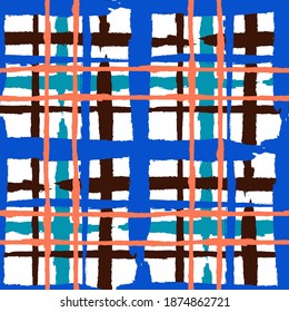 Textura de Kilt. Fondo ondulado sin incandescencias con pinzas de cepillo cruzado de mano para impresión, tapicería, textil. Textura de verificación rústica. Textura del Kilt sin vectores.