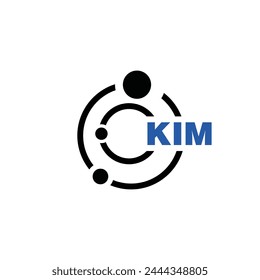 KIM letter logo design on white background. KIM logo. KIM creative initials letter Monogram logo icon concept. KIM letter design