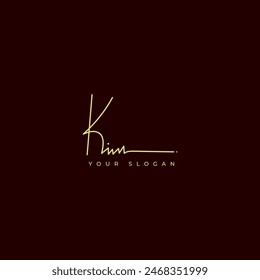 Diseño de Vector de logotipo de firma de nombre Kim