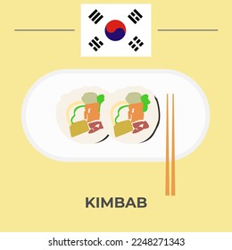 Kimbab vector eps 10. easy to edit
