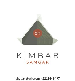 Kimbap samgak vector illustration logo