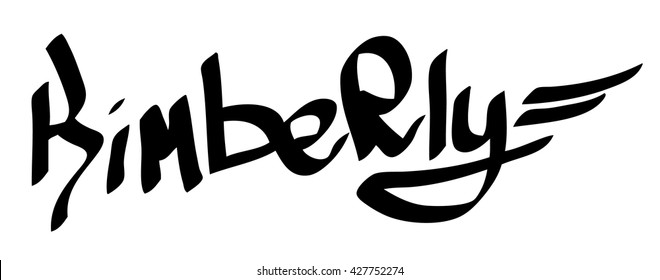 Kimberly female name street art design. Graffiti tag Kimberly.