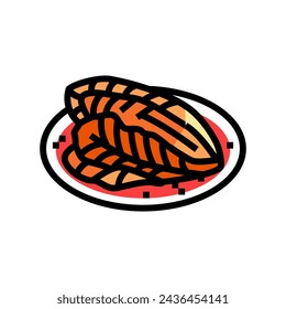 kimchi repollo cocina coreana icono de color vector. kimchi repollo cocina coreana signo. símbolo aislado ilustración