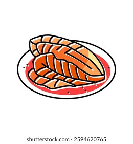 kimchi cabbage korean cuisine color icon vector. kimchi cabbage korean cuisine sign. isolated symbol illustration