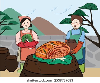 Kimchi, Comida, Tradição, inverno, outono, Coreia, Vegetais, Vegetais, Bem-estar, Dieta Saudável, Fermentação, Rabanete, Pimenta, Alho, Pensamento, Cebola Verde, Repolho, Vegetariano, Saúde