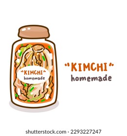 Kimchi homemade on background vector.