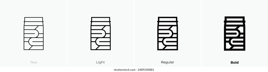 icono kimchi. Diseño de estilo fino, ligero, regular y audaz aislado sobre fondo blanco