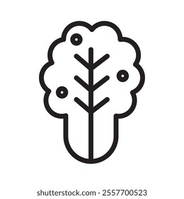 Kimchi icon Thin line art collection