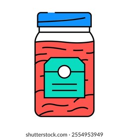 kimchi jar korean cuisine line icon vector. kimchi jar korean cuisine sign. isolated symbol illustration