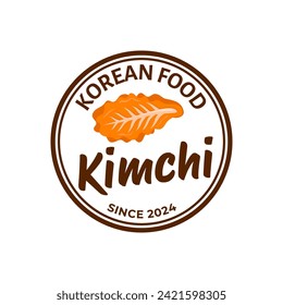 Kimchi Logo Korean Food Vector Template, for Organic Healthy Traditional Homemade Food Graphic Designs Inspiration