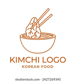 Kimchi Logo Korean Food Vector Template, for Organic Healthy Traditional Homemade Food Graphic Designs Inspiration