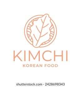 Kimchi Logo Korean Food Vector Template, for Organic Healthy Traditional Homemade Food Graphic Designs Inspiration