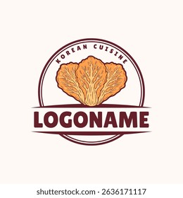 Kimchi logo template. suitable for restaurant, cafe and food industry
