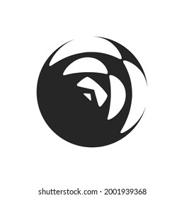 Kimchi on a plate. Logo symbol. Korean traditional food