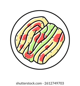 kimchi salad color icon vector. kimchi salad sign. isolated symbol illustration