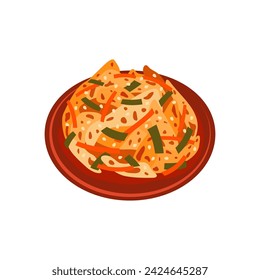 Kimchi traditional Korean food vector illustration