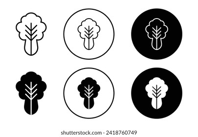 Colección de conjunto de iconos vectoriales Kimchi. Icono plano de esquema Kimchi.