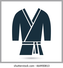 Kimono with belt icon on the background