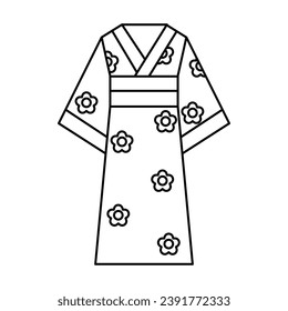 Kimono dress icon vector om trendy design