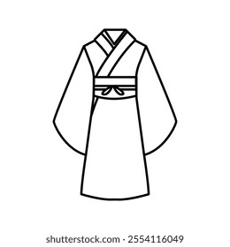 Kimono Dress icon for web, app, infographic, etc.on white background.color editable