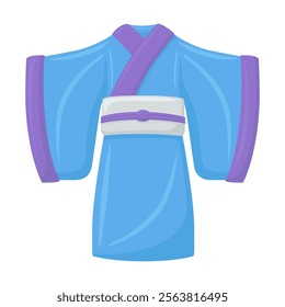 Kimono Emoji Icon Illustration. Japanese Clothes Vector Symbol Emoticon Design Doodle Vector.