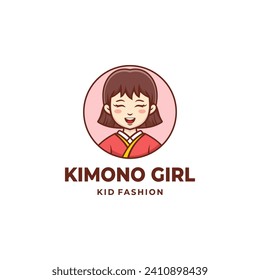 Kimono girl logo, this logo is suitable as a logo for your brand which operates in the children's clothing sector, especially girls' clothing