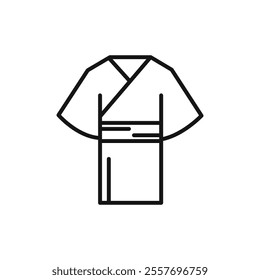 Kimono icon Isolated flat vector in outline