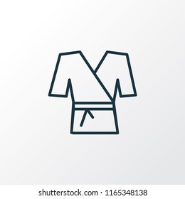 Kimono icon line symbol. Premium quality isolated karate element in trendy style.