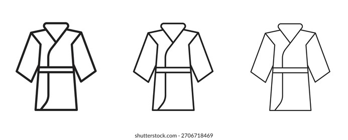 Kimono icon with outline style, vector illustration designs