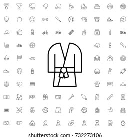 Kimono icon. set of outline sport icons.