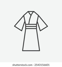 Kimono icon set. vector illustration.