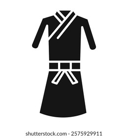 Kimono icon Simple thin line flat symbol