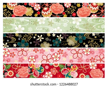kimono pattern line set