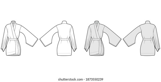 115 Kimono top technical drawing Images, Stock Photos & Vectors ...