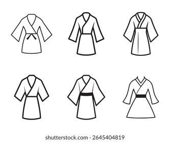 kimono sketch icon silhouette vector illustration
