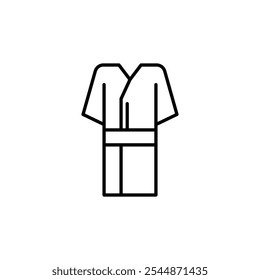 Icono de Vector de línea delgada Kimono.