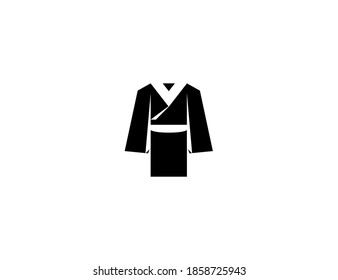 icono del vector kimono. Ilustración de ropa aislada, kimono