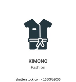 Kimono vector icon on white background. Flat vector kimono icon symbol sign from modern fashion collection for mobile concept and web apps design.