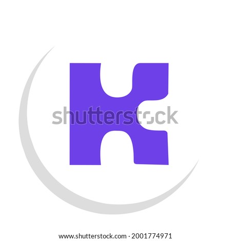 Kin crypto icon logo.  flat minimalist design vector eps 10