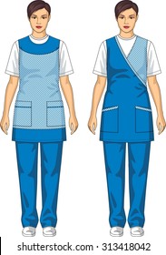 Kind of aprons with pockets for the woman